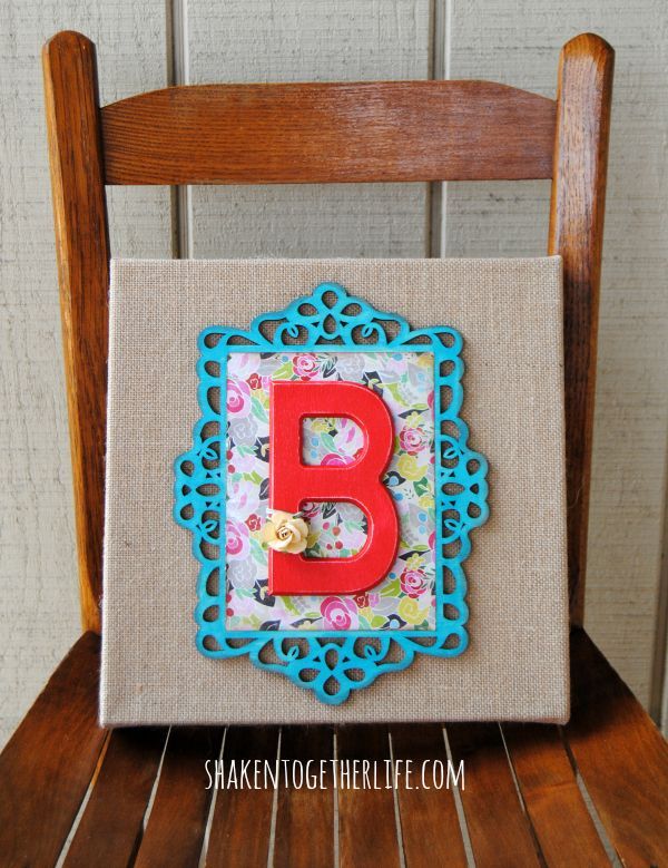 layered wooden monogram burlap canvas, crafts, painting, wreaths, Beat the winter blues with a project and a pop of color