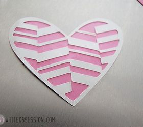 valentinesday refrigerator magnets, crafts, seasonal holiday decor, Geometric Heart Magnet