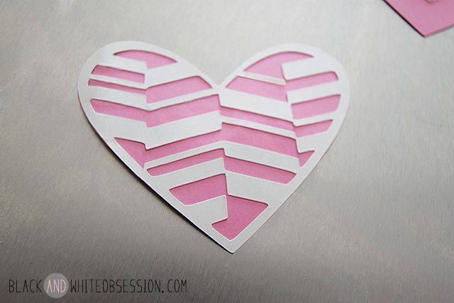 valentinesday refrigerator magnets, crafts, seasonal holiday decor, Geometric Heart Magnet
