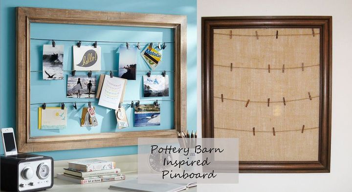 pottery barn inspired pinboard, crafts, home decor, living room ideas