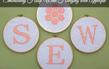 Embroidery Hoop Wall Art With Applique