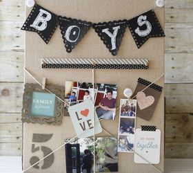 make a memory board with exchangeable elements family is forever, chalkboard paint, crafts, Completed Memory Board