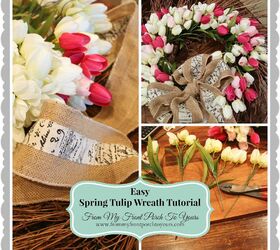 easy diy tulip wreath, crafts, gardening, wreaths
