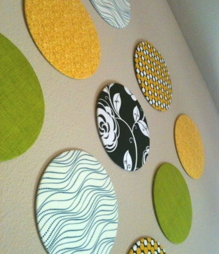 diy fabric wall dots, diy, home decor, living room ideas, reupholster