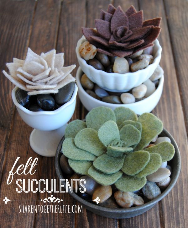 how to make felt succulents easy no sew, crafts, A trio of tutorials to make three different varieties of felt succulents