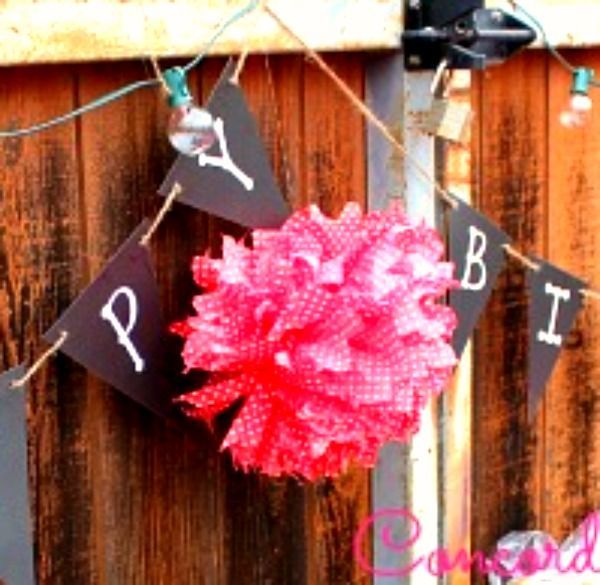 red chalkboard birthday party, outdoor living