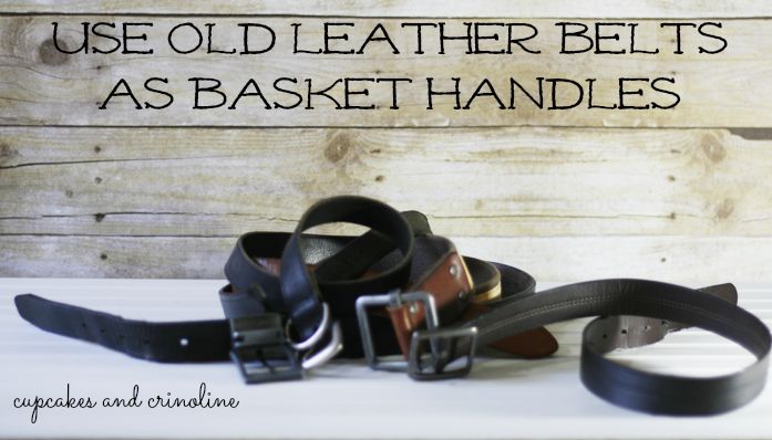 use old worn out belts to give new life to an old basket, crafts, repurposing upcycling, The belts that I started with
