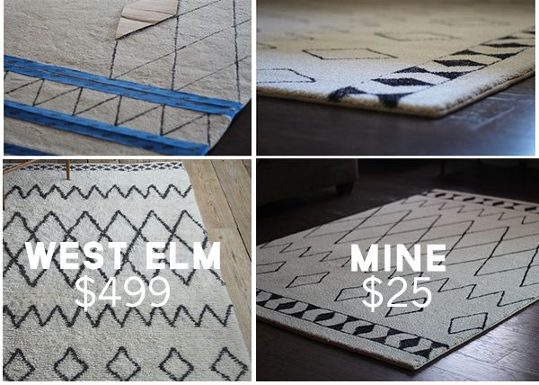 Diy Sharpie Rug A West Elm Knockoff Hometalk Diy Sharpie Rug A West Elm Knockoff Crafts Flooring Repurposing Upcycling