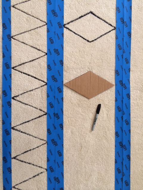 alfombra sharpie diy una imitacin de west elm, Alfombra Sharpie DIY