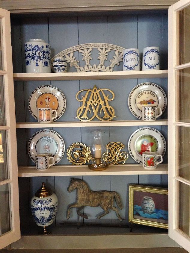 colonial country cupboard re loved, painted furniture, Interior styled with pieces from Colonial Williamsburg