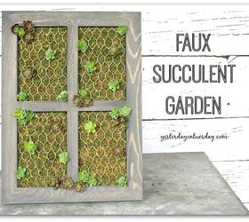 faux succulent garden springfever, flowers, gardening, succulents, Make a gorgeous Faux Succulent Garden