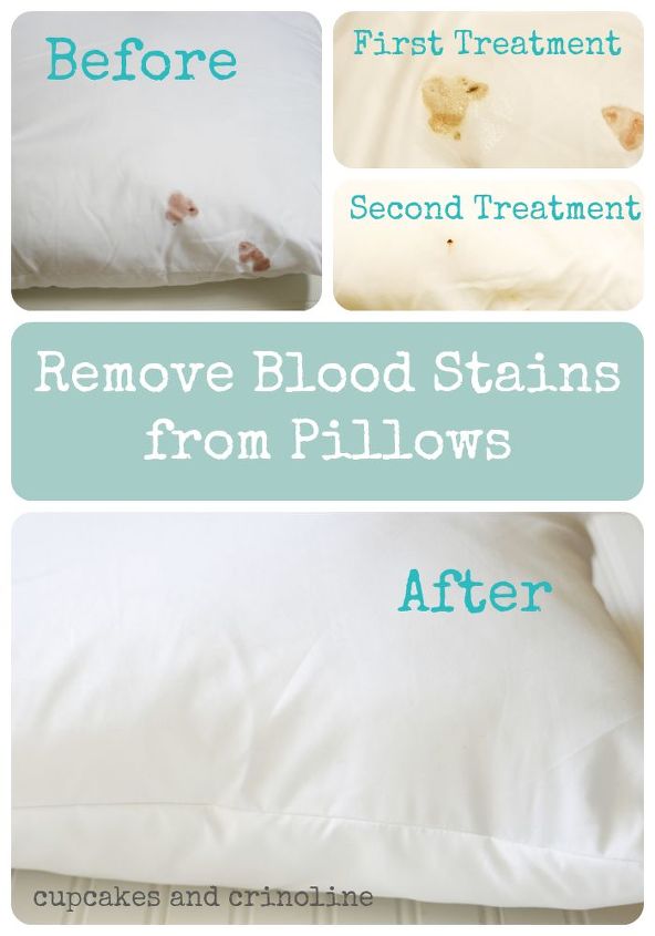 this easy to make stain remover even removes blood stains, cleaning tips, Here is the after and a few in progress pictures
