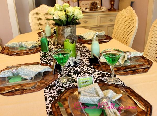 st patrick s day table setting, seasonal holiday d cor, thanksgiving decorations