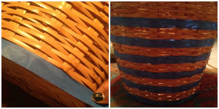 diy paint basket inspired by ikea, crafts, painting, Step 1 Pick a basket and tape