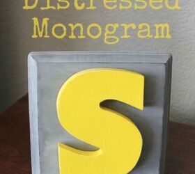 diy distressed monogram, crafts, painting