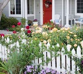 get spring ready add flowers to your front walk, flowers, gardening, landscape, Think LUSH full romantic flowers such as roses peonies or hydrangeas add lots of drama BHG