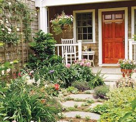 get spring ready add flowers to your front walk, flowers, gardening, landscape, Embrace the front yard garden look by getting rid of your sidewalk and putting in loosely spaced flagstone BHG