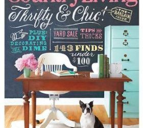 easy chalkboard transfer art, chalkboard paint, painted furniture, Country Living Cover