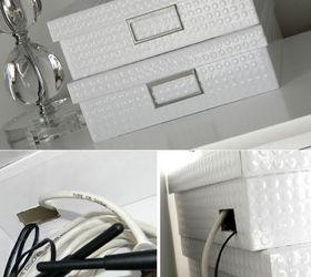 genius simple ways to hide common eyesores, cleaning tips, diy, home decor, Conceal your routers and wires with card boxes sweetsanitydesigns com