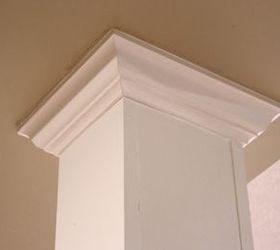 genius simple ways to hide common eyesores, cleaning tips, diy, home decor, Basement or otherwise awkward middle of the room boles can be turned into lovely columns with a little crown molding heyellowcapecod com