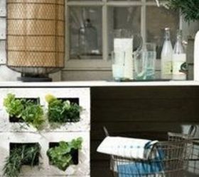 genius simple ways to hide common eyesores, cleaning tips, diy, home decor, Must have cinder blocks Then you also must use plants carolynbarber co uk