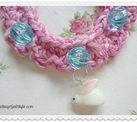 pretty spring crochet bracelet, crafts
