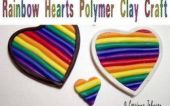 DIY Polymer Clay Rainbow Hearts