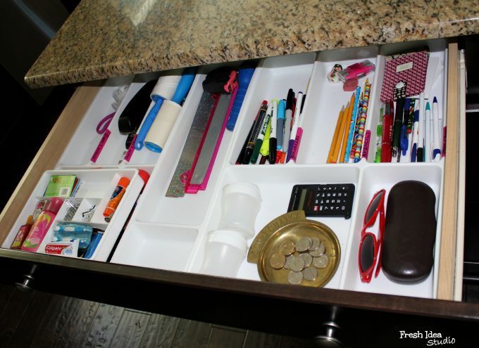 tackle your kitchen s junk drawer, kitchen design, organizing, Find a place for everything