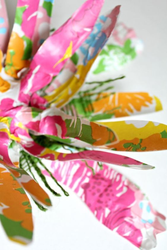 a pretty earthday craft you can make today, crafts, repurposing upcycling, seasonal holiday decor, Recycle your favorite gift wrap