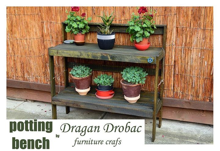 potting bench by dragan drobac furniture crafts, gardening, outdoor furniture, outdoor living, painted furniture, pallet