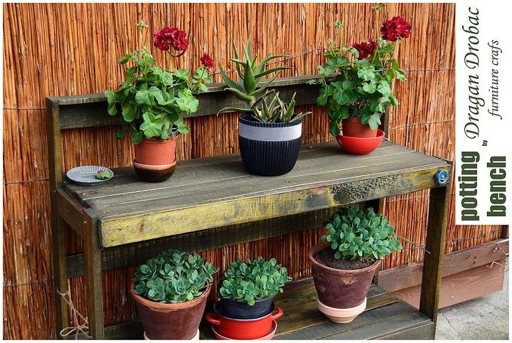 potting bench by dragan drobac furniture crafts, gardening, outdoor furniture, outdoor living, painted furniture, pallet
