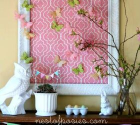 easter decorating round up, easter decorations, fireplaces mantels, patriotic decor ideas, seasonal holiday d cor, wreaths, Pretty Spring Mantel from Nest of Posies com