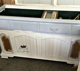 new life for an old stereo cabinet, painted furniture, repurposing upcycling