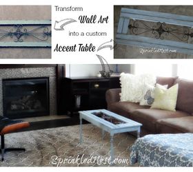 transform metal wall art into a custom table, chalk paint, diy, painted furniture, repurposing upcycling