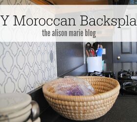 stenciling a moroccan kitchen backsplash, home decor, kitchen backsplash, kitchen design, painting, wall decor