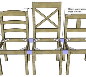 build a dining chair bench, diy, painted furniture, woodworking projects