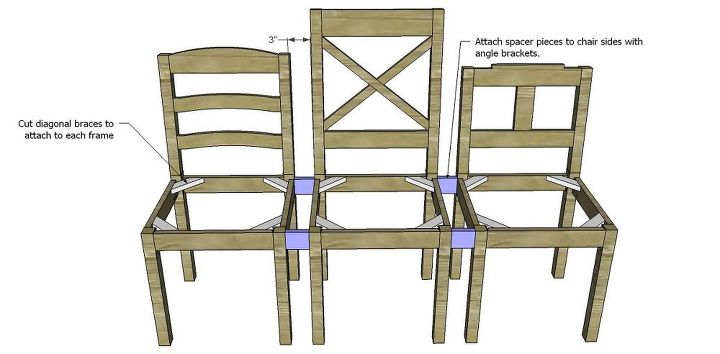 construir um banco de cadeira de jantar
