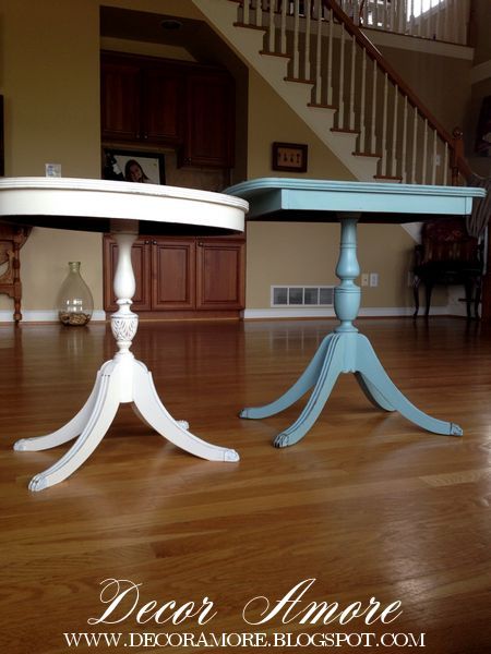 perfectly painted vintage tables, painted furniture