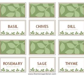 20 diy creative plant labels, crafts, gardening, Free printable herb plant label template