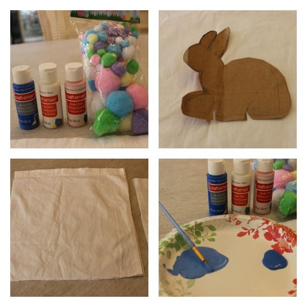 easy bunny rabbit tote bag, crafts, easter decorations, seasonal holiday decor