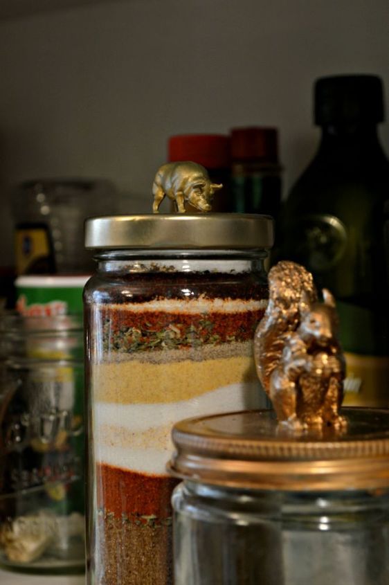 diy gold animal storage jars, crafts, painting, repurposing upcycling