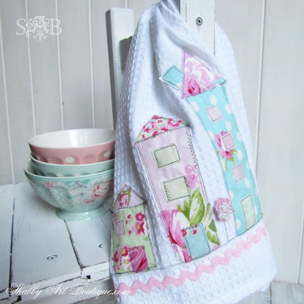shabby tea towels, crafts, shabby chic
