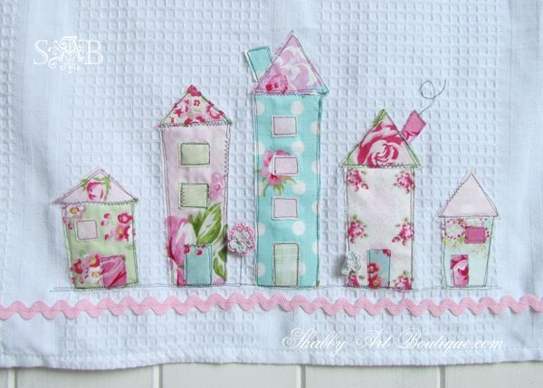 shabby tea towels, crafts, shabby chic