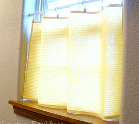 dish towel to cafe curtain, crafts, home decor, repurposing upcycling, window treatments, windows
