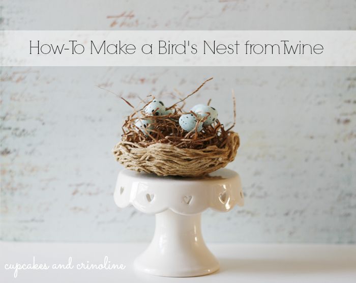 easy to make twine and glue nest, crafts