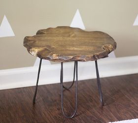 small rustic stool with diy hairpin style legs no welding required, diy, painted furniture, repurposing upcycling, rustic furniture