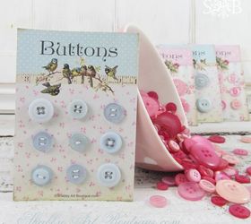 make your own button cards, crafts