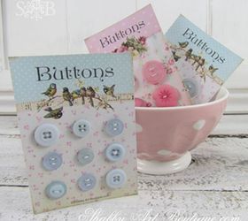 make your own button cards, crafts