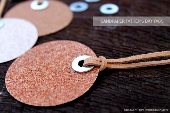 true grit father s day sandpaper gift tags, crafts