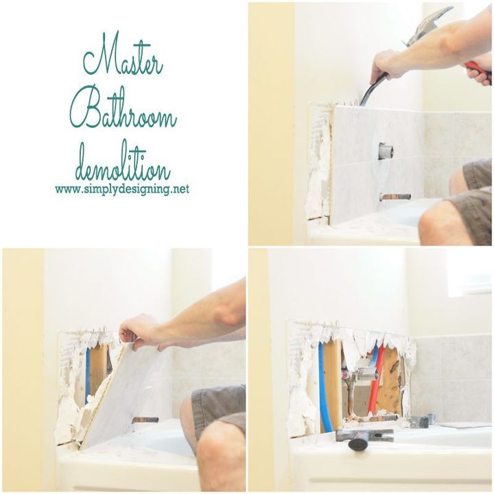 master bathroom remodel part 2 demo, bathroom, diy renovations projects, remodeling
